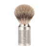 MÜHLE rocca pure stainless steel shaving brush silvertip badger